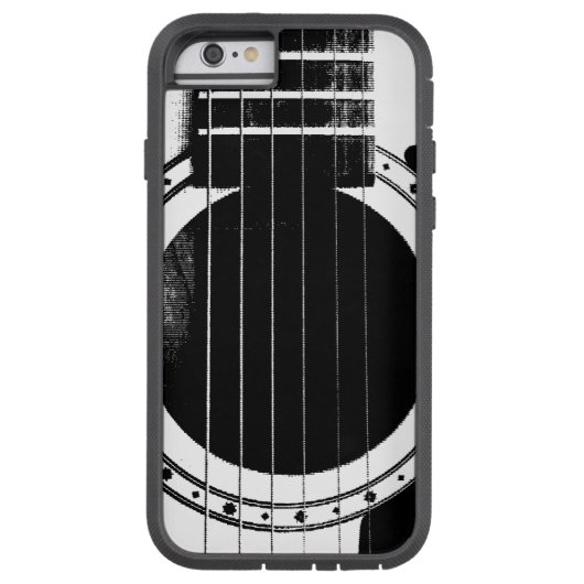 ヴィンテージ白黒ギター Case-Mate iPhoneケース (裏面)