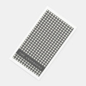 ヴィンテージ白黒ギンガムプレイドパーソナライズされた (コーナー)