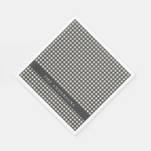 ヴィンテージ白黒ギンガムプレイドパーソナライズされた スタンダードランチョンナプキン (角)