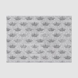 ヴィンテージ白黒クラウンパターン 薄葉紙