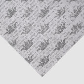 ヴィンテージ白黒クラウンパターン 薄葉紙 (詳細)