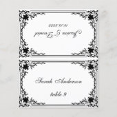 ヴィンテージ白黒ゲスト名結婚の座席表 (正面)