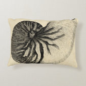 ヴィンテージ白黒コンチシェル アクセントクッション (裏面)