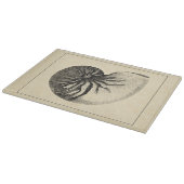 ヴィンテージ白黒コンチシェル カッティングボード (角)