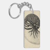 ヴィンテージ白黒コンチシェル キーホルダー (正面左)