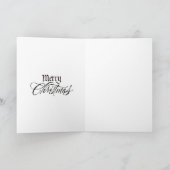 ヴィンテージ白黒サンタクロースのクリスマスカード シーズンカード (内部)