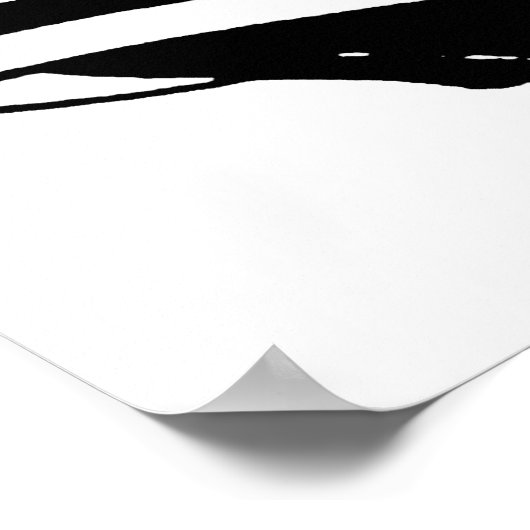 ヴィンテージ白黒サンタクロース ポスター (角)