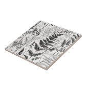 ヴィンテージ白黒シダ タイル (側面)