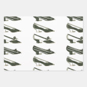 ヴィンテージ白黒シューズ ラッピングペーパーシート (正面2)