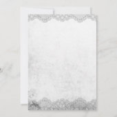 ヴィンテージ白黒スカル大人ハロウィーン 招待状 (裏面)