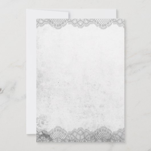 ヴィンテージ白黒スカル大人ハロウィーン 招待状 (裏面)