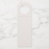 ヴィンテージ白黒スケッチ赤乗用フードフレーム ボトルネックタグ (裏面)