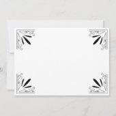 ヴィンテージ白黒タイポグラフィ結婚ズ セーブザデート (裏面)