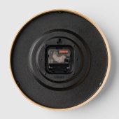 ヴィンテージ白黒ダマスクとレッドバードクロック 壁時計 (裏面)