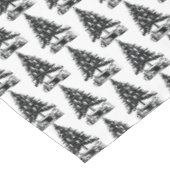 ヴィンテージ白黒ツリー テーブルクロス (アングル)