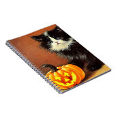 ヴィンテージ白黒ハロウィーンキットン ノートブック (右側)