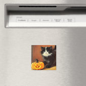 ヴィンテージ白黒ハロウィーンキットン マグネット (インサイチュ (食洗機))
