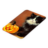 ヴィンテージ白黒ハロウィーンキットン マグネット (左側)