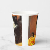 ヴィンテージ白黒ハロウィーンキットン 紙コップ (右)