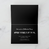 ヴィンテージ白黒ハローウィンパーティ 招待状 (内部)