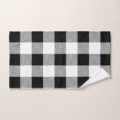 ヴィンテージ白黒バッファロープレイド バスタオルセット (ハンドタオル)