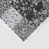 ヴィンテージ白黒パターンコラージュ 薄葉紙 (詳細)