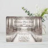 ヴィンテージ白黒パークウォーター色 招待状 (スタンド正面)