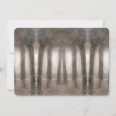 ヴィンテージ白黒パークウォーター色 招待状 (裏面)