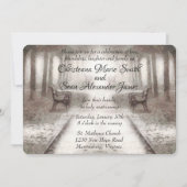 ヴィンテージ白黒パークウォーター色 招待状 (正面)