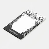 ヴィンテージ白黒ファミリーネームサンタクリスマス ポストイット (アングル)