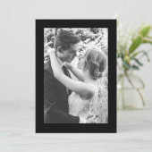 ヴィンテージ白黒フォト結婚式招待状 招待状 (スタンド正面)