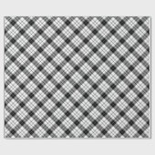 ヴィンテージ白黒フランネル格子模様 ラッピングペーパー (フラット)