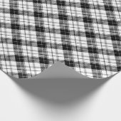 ヴィンテージ白黒フランネル格子模様 ラッピングペーパー (角)