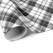 ヴィンテージ白黒フランネル格子模様 ラッピングペーパー (ロールコーナー)