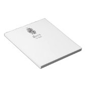 ヴィンテージ白黒フローライラストレーション ノートパッド (アングル)