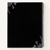 ヴィンテージ白黒フローラクレストモノグラムジャーナル ノートブック (裏面)