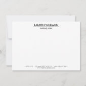 ヴィンテージ白黒フローラルパターンノテカード ノートカード (裏面)