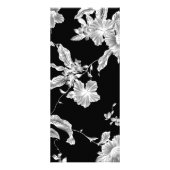 ヴィンテージ白黒フローラルパターン ラックカード (裏面)