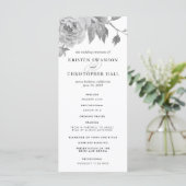 ヴィンテージ白黒フローラ結婚式 プログラム (スタンド正面)