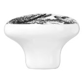 ヴィンテージ白黒モンキーホームデコーノブ セラミックノブ (側面)