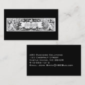 ヴィンテージ白黒ユニーク名刺 名刺 (正面/裏面)