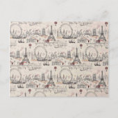 ヴィンテージ白黒ヨーロッパの画像 ポストカード (正面)