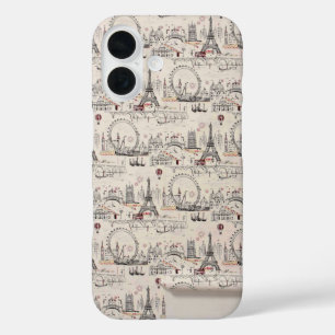 ヴィンテージ白黒ヨーロッパの画像 iPhone 16ケース