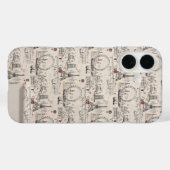 ヴィンテージ白黒ヨーロッパの画像 Case-Mate iPhoneケース (裏面 (横))