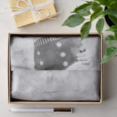 ヴィンテージ白黒レトロガール水玉模様ビキニ 薄葉紙 (ギフト)