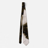 ヴィンテージ白黒人間手のX線 ネクタイ (裏面)