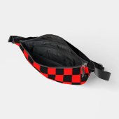 ヴィンテージ白黒市松模様に ファニーパック (見開き)