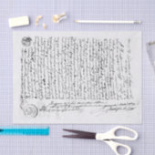 ヴィンテージ白黒手書き文字 薄葉紙 (クラフト)