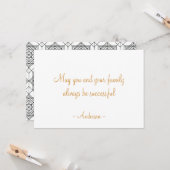 ヴィンテージ白黒抽象芸術線形パターン カード (正面/裏面インサイチュ)