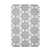 ヴィンテージ白黒抽象芸術線形パターン バスマット (正面縦)